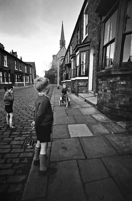 Framed Print : Children playing football in Archie Street, Manchester. Archie Street was the inspiration Framed Print : Children playing football in Archie Street, Manchester. Archie Street was the inspiration