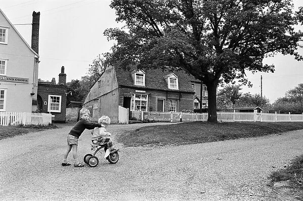 Children playing in Greenstead Green, Essex. 16th June 1963