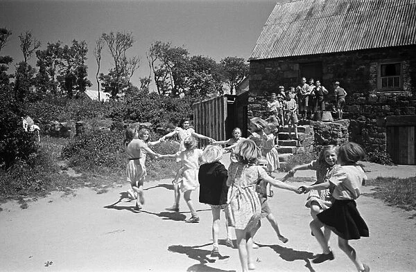Children playing on the island of Sark, Channel Islands. July 1947