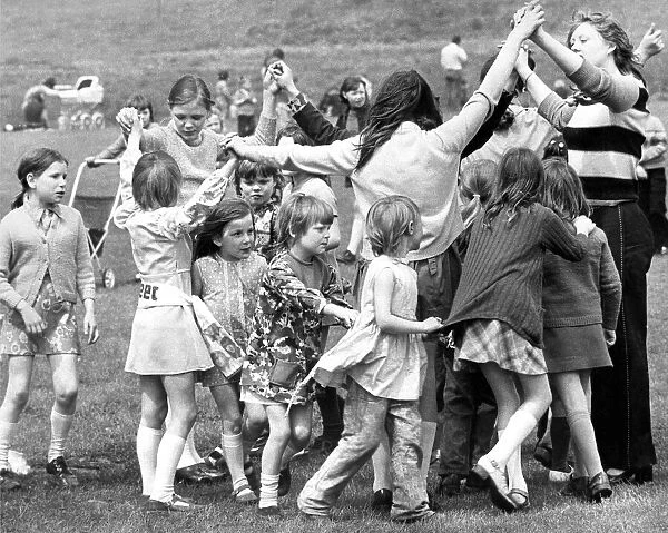 Children playing in the Newcastle West End communities Festival in 1973