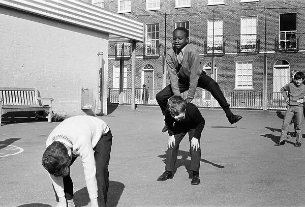 Children playing at Penton Junior School, Islington, North London, 11th March 1971