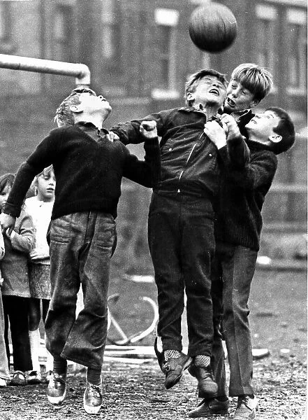 Children playing in the Scotswood area of Newcastle, circa 1975