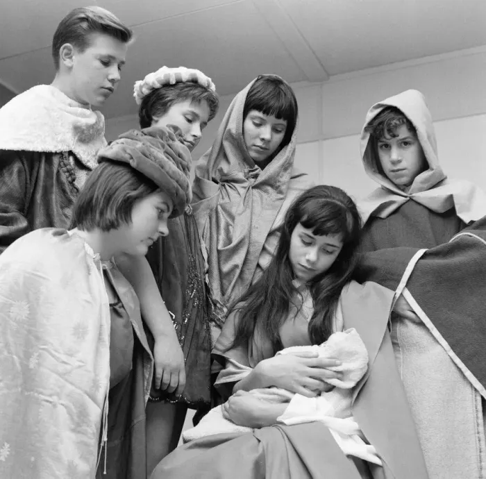 Framed Print : Children in rehearsals for Christmas Play at Pestalozzi Village for Children in Framed Print : Children in rehearsals for Christmas Play at Pestalozzi Village for Children in