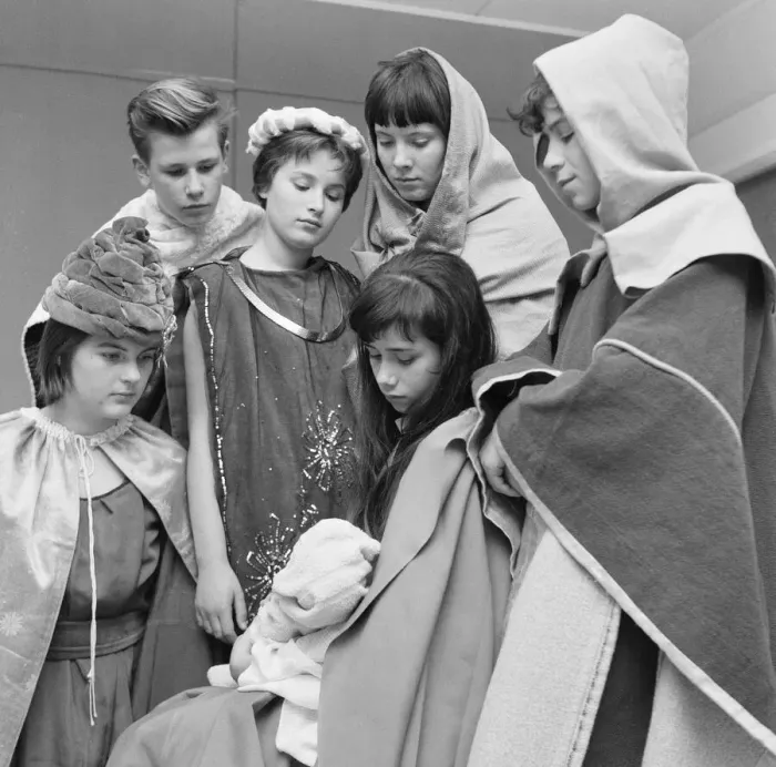 Framed Print : Children in rehearsals for Christmas Play at Pestalozzi Village for Children in