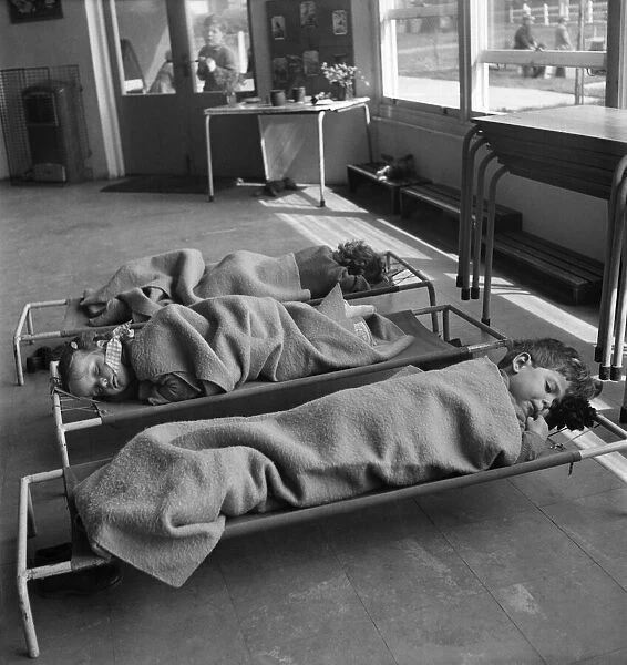 Children sleeping in between classes at Cookham Nursery School