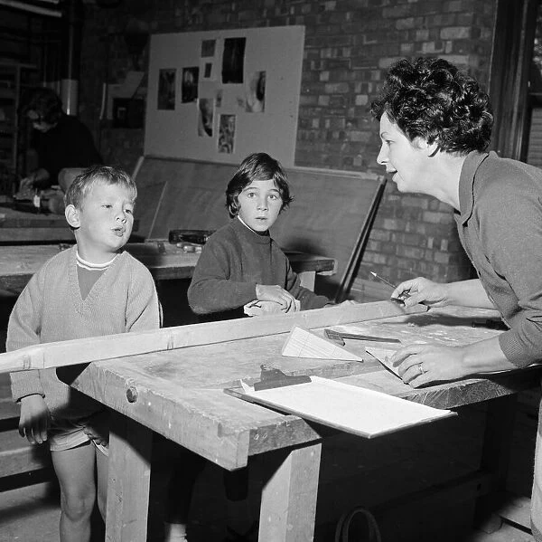 Children being taught woodwork Birmingham Art Centre, Birmingham, West Midlands