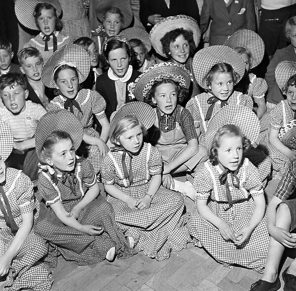 Children in traditional clothing at Butlins Holiday Camp, Filey, North Yorkshire