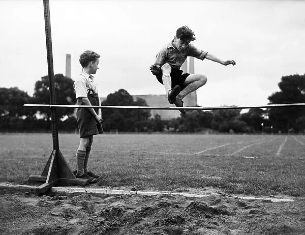 Children training for sport at Battersea athletic track