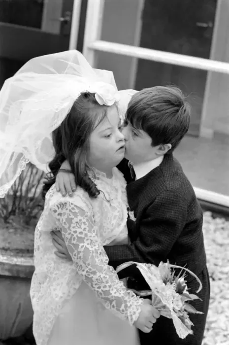 Framed Print : Children wedding has Police guard. Police guard for child bride wearing Pilkington