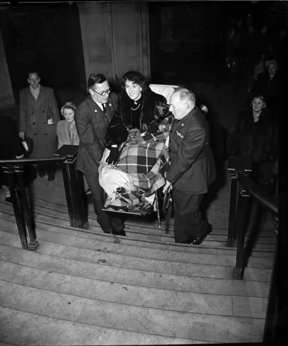 Framed Print : Childrens Author Enid Blyton opens a Church Army Bazaar in England