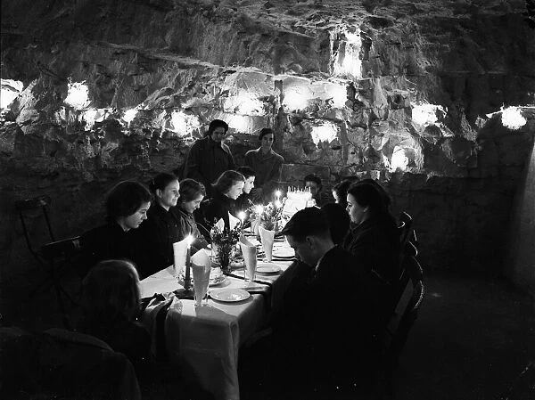 Childrens Birthday party in the Chislehurst Caves Circa January 1954