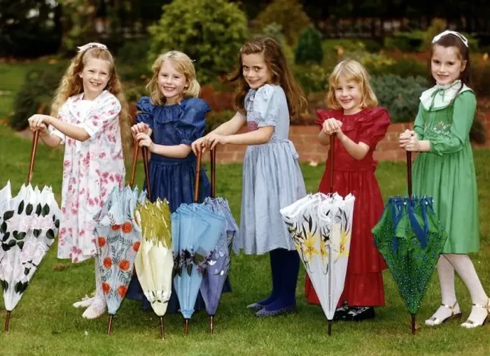: Childrens clothing and fashion Five young girls model matching dresses : Childrens clothing and fashion Five young girls model matching dresses
