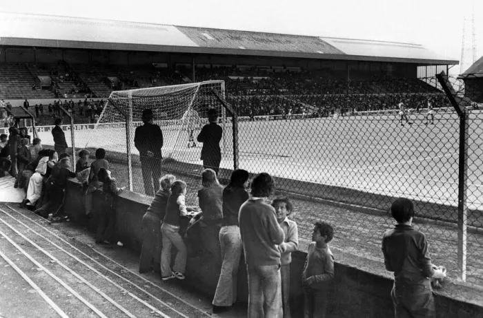 Framed Print : The childrens enclosure at the Grangetown Town end of Ninian park Framed Print : The childrens enclosure at the Grangetown Town end of Ninian park