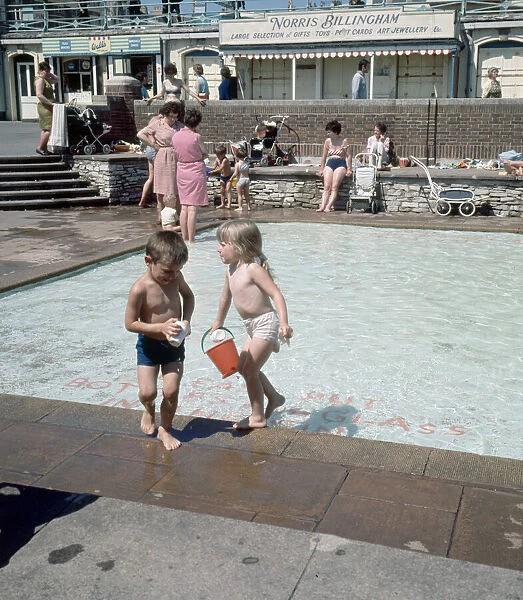 The Childrens pool on Brightons Seafront. 1st June 1968