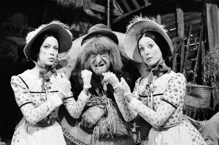 Framed Print : Childrens television favourite, Worzel Gummidge, gets enough trouble from Aunt Sally Framed Print : Childrens television favourite, Worzel Gummidge, gets enough trouble from Aunt Sally