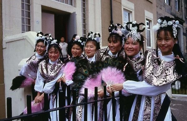 Chinese National dancers September 1988 at the opening of the Transport Museum in