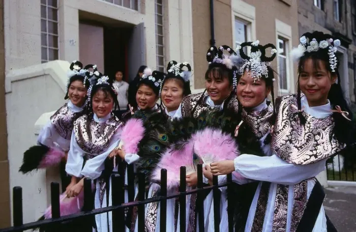 Framed Print : Chinese National dancers September 1988 at the opening of the Transport Museum in Framed Print : Chinese National dancers September 1988 at the opening of the Transport Museum in