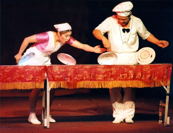 Framed Print : Chinese State Circus performers on stage at the Tyne Theatre in Newcastle Framed Print : Chinese State Circus performers on stage at the Tyne Theatre in Newcastle