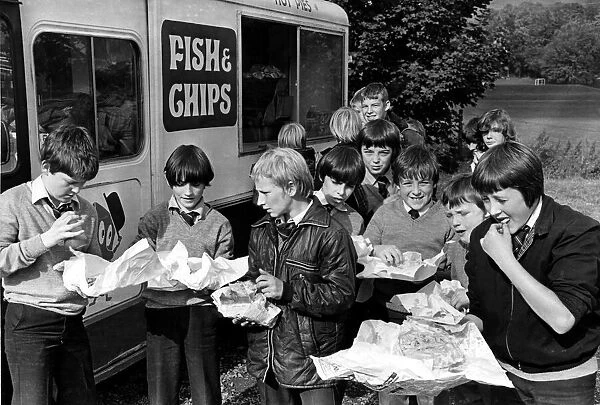 Chip with everything. Pupils of King Henry VIII School, Abergavenny
