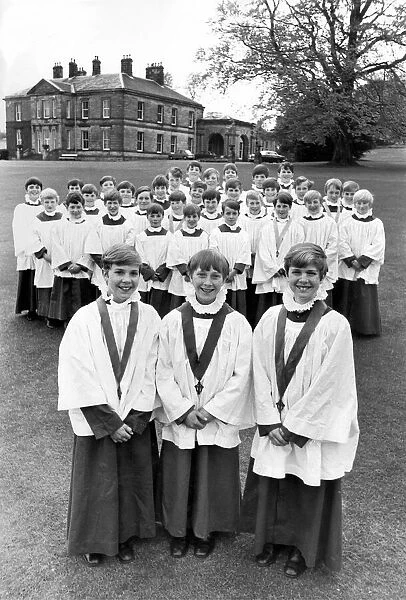 The choristers of Mowden Hall School, Stocksfield who have just recorded some songs for a