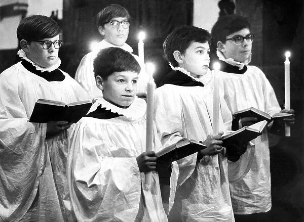 Some of the choristers from St. Johns Church, Newcastle on December 24, 1964