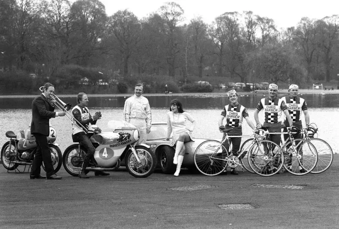 Framed Print : Chris Barber (1st from R) March 1969 Famous band leader Framed Print : Chris Barber (1st from R) March 1969 Famous band leader