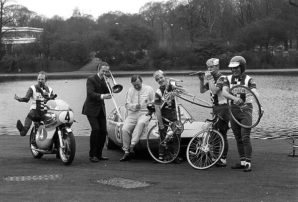Chris Barber March 1969 Famous band leader and trombon player is a very keen racing