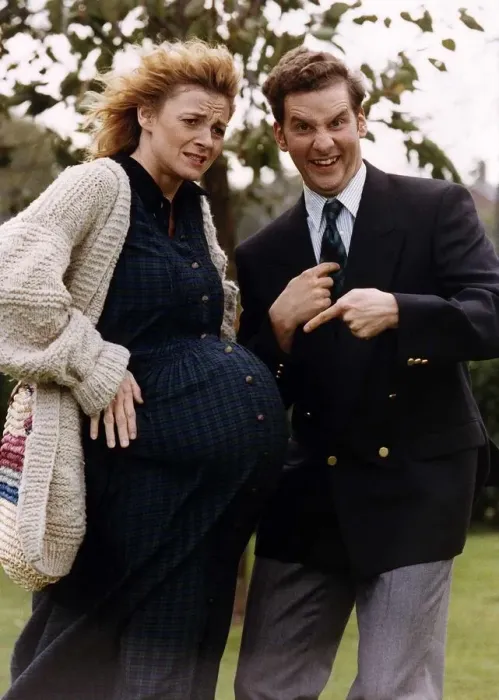 Framed Print : Chris Barrie actor and Mystery Woman Who Is Pregnant TV Programme The Brittas Framed Print : Chris Barrie actor and Mystery Woman Who Is Pregnant TV Programme The Brittas