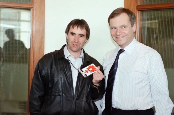 Framed Print : Chris De Burgh and Jeffrey Archer pictured during The Simple Truth Framed Print : Chris De Burgh and Jeffrey Archer pictured during The Simple Truth