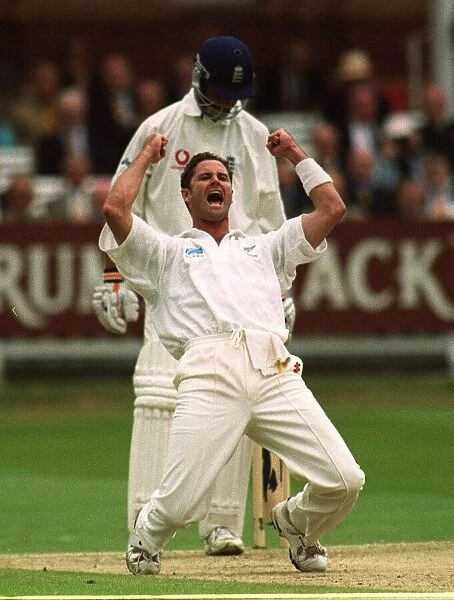Chris Cairns Has Dean Headley Out Lbw July 1999 During Day One Of England V New