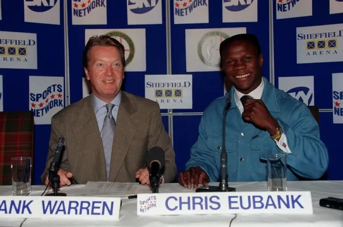 Framed Print : Chris Eubank Boxing June 98 At press confrence with his promoter Frank Warren Framed Print : Chris Eubank Boxing June 98 At press confrence with his promoter Frank Warren