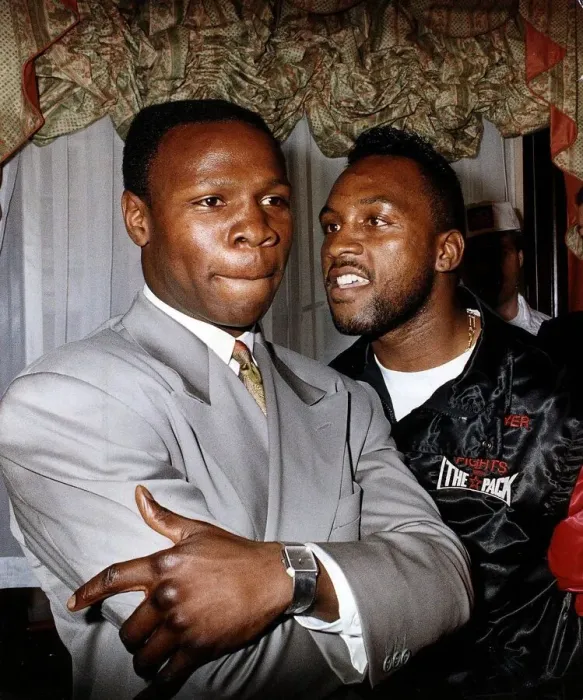 Framed Print : Chris Eubank and Nigel Benn Boxer at the cafe royal in Picadity Dbase September