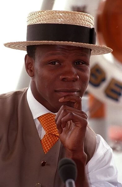 Chris Eubank At A Press Conference On The Cruiser Hms Belfast To Announce His Return
