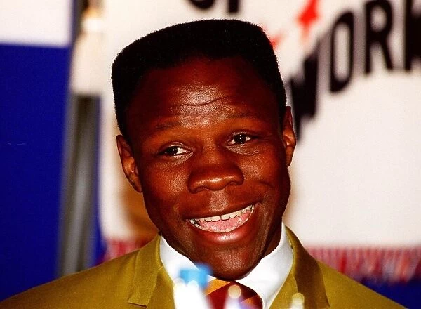 Chris Eubank at press conference September 1997 with Frank Warren announcing his return