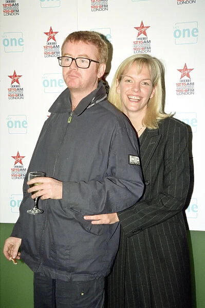 Chris Evans and Elisabeth Murdoch at the launch of his Virgin Radio Breakfast Show on Sky