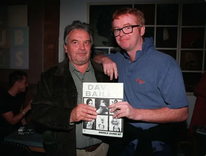 Framed Print : Chris Evans Radio  /  TV Presenter September 1998 With photographer David Bailey