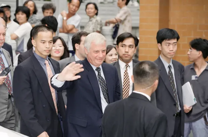 Framed Print : Chris Patten, the 28th and last Governor of Hong Kong, prepares for the official handover Framed Print : Chris Patten, the 28th and last Governor of Hong Kong, prepares for the official handover