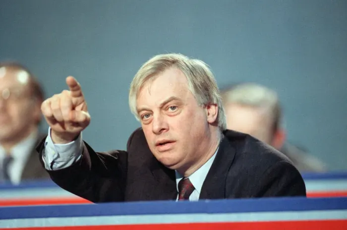 Framed Print : Chris Patten at the launch of the Conservative party election manifesto. 18th March 1992 Framed Print : Chris Patten at the launch of the Conservative party election manifesto. 18th March 1992