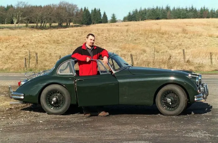 Framed Print : CHRIS WHELAN WITH HIS 1958 JAGUAR XK150 March 1999 ME & MY MOTOR Road Record