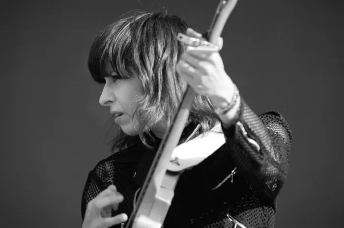 Framed Print : Chrissie Hynde (pictured) fronting her band The Pretenders