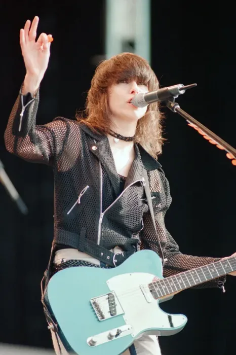 Framed Print : Chrissie Hynde (pictured) fronting her band The Pretenders Framed Print : Chrissie Hynde (pictured) fronting her band The Pretenders