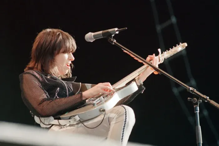 Framed Print : Chrissie Hynde (pictured) fronting her band The Pretenders Framed Print : Chrissie Hynde (pictured) fronting her band The Pretenders