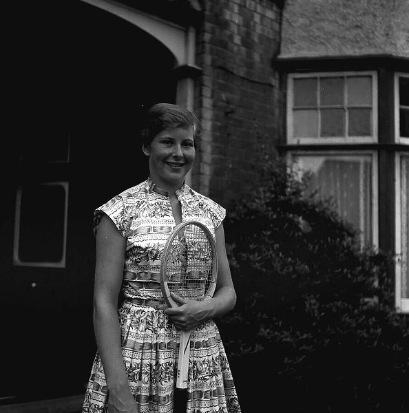 Christine Truman 1957 tennis player at home Snakes Lane Woodford On