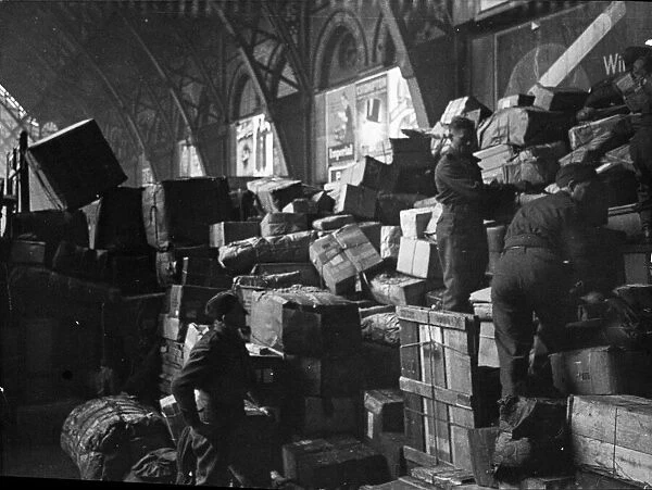 Christmas Parcels at St Pancras Train Station in London