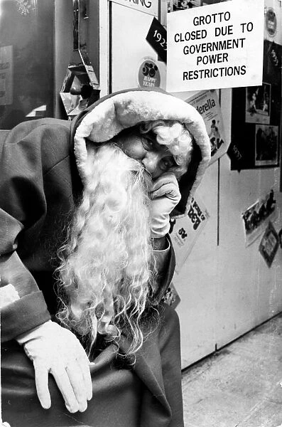 Christmas - A saddened Father Christmas at David Morgans store in Cardiff