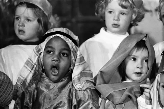 Framed Print : A Christmas Story'being performed at North Islington Nursery School, London Framed Print : A Christmas Story'being performed at North Islington Nursery School, London