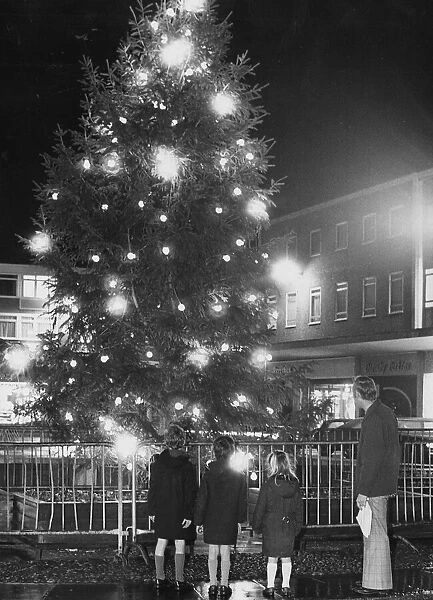 The Christmas tree lights were switched on in Mell Square last night