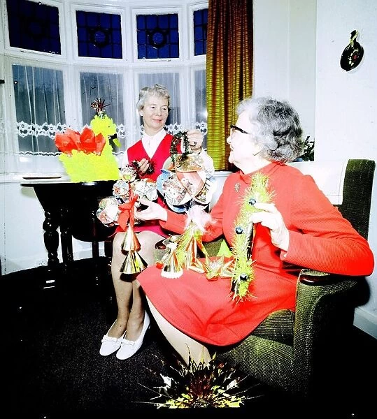 Christmas wrappings and gifts. 15th November 1974