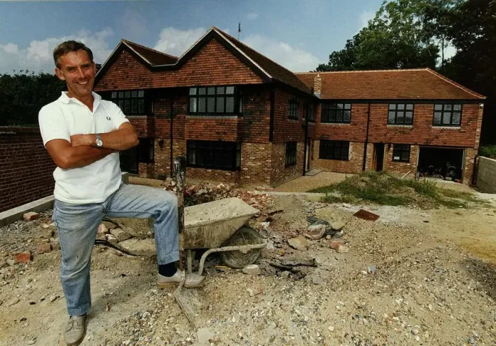 Framed Print : Christopher Beeny Actor working on his new home in East Sussex