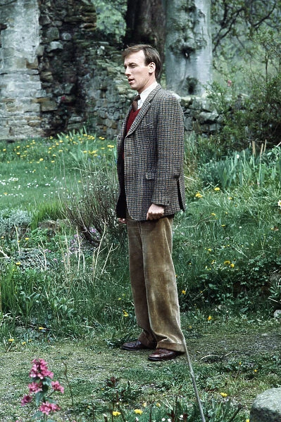 Christopher Timothy on the set of 'All Creatures Great and Small